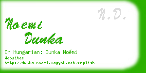 noemi dunka business card