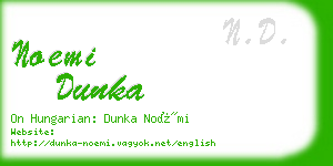 noemi dunka business card